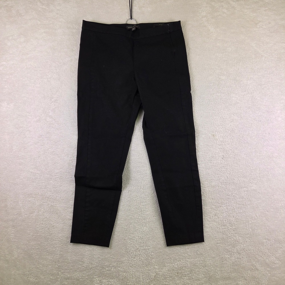 Banana Republic Sloan Black Side Zip Ankle Pants Size 8S Slim Fit Workwear
